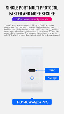 EU 2핀 140W USB-C 고출력 벽 충전기 – 노트북, 태블릿, Steam Deck, MacBook, 여행용 Type-C 고속 충전 어댑터