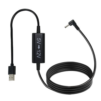 USB-12V 승압 전원 케이블 (직각 DC 플러그 포함)
