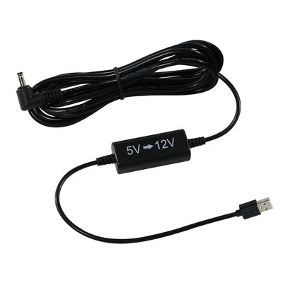 USB-12V 승압 전원 케이블 (직각 DC 플러그 포함)