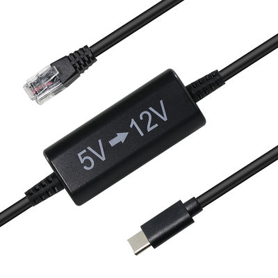 USB-C에서 RJ45 전원 주입 케이블 -5V에서 12V IP 카메라, 액세스 포인트, IoT 장치에 대한 스텝 업 이더넷 어댑터
