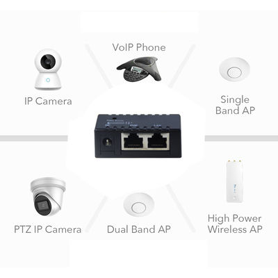액티브 PoE 인젝터 - IP 카메라, 무선 AP, VoIP 폰용 IEEE 802.3af/at 호환 48V Power Over Ethernet 어댑터