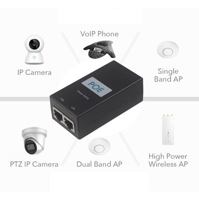 데스크톱 액티브 PoE 인젝터 -48V 전원 이더넷 어댑터 IP 카메라, 무선 AP, VoIP 전화