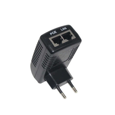 EU 플러그 48V PoE 인젝터 IEEE 802.3af/at (IP 카메라 및 무선 AP용)