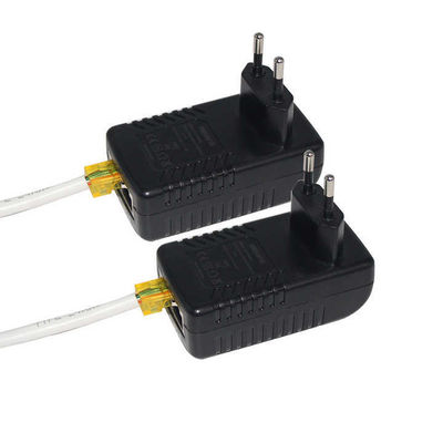 EU 플러그 48V PoE 인젝터 IEEE 802.3af/at (IP 카메라 및 무선 AP용)