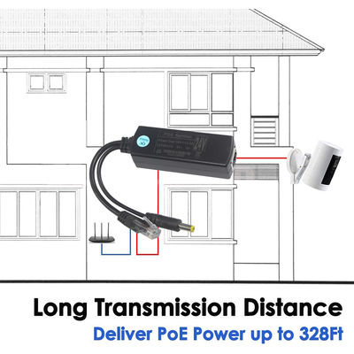 PoE 분배기 (DC 출력) - IP 카메라, 라즈베리 파이, 액세스 포인트를 위한 48V to 12V/9V/5V 강압형 Power Over Ethernet 컨버터