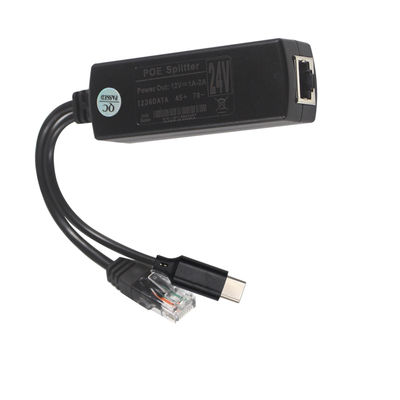 태블릿 폰용 USB-C PoE 스플리터 48V ~ 5V / 9V / 12V 변환기