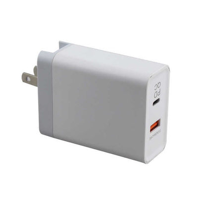 US 플러그 2포트 벽 충전기 – USB-C 및 USB-A 출력을 갖춘 45W 고속 충전 어댑터 (휴대폰, 태블릿, 노트북, 가정 및 여행용)