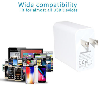 US 플러그 2포트 벽 충전기 – USB-C 및 USB-A 출력을 갖춘 45W 고속 충전 어댑터 (휴대폰, 태블릿, 노트북, 가정 및 여행용)