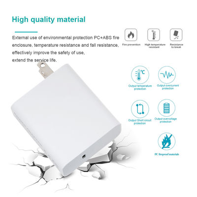 미국 플러그 60W USB-C 벽 충전기 노트북, 전화, 태블릿, 여행용 (240V 입력)