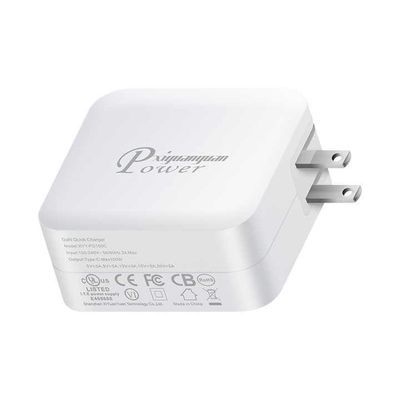 US 플러그 100W USB-C 벽 충전기 – 노트북, 태블릿, 휴대폰, Type-C 기기용 2핀 고출력 어댑터 (100–240V 입력)
