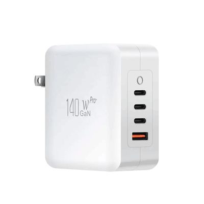 140W GaN PD 충전기 3 USB-C 및 1 USB-A 포트 EU AU 플러그
