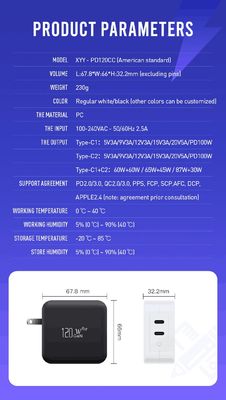 싱글 USB-C 포트가 있는 US 2핀 벽 충전기, 140W 고속 출력, 노트북/모바일용 고속 충전 어댑터