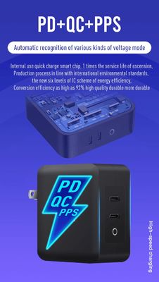 싱글 USB-C 포트가 있는 US 2핀 벽 충전기, 140W 고속 출력, 노트북/모바일용 고속 충전 어댑터
