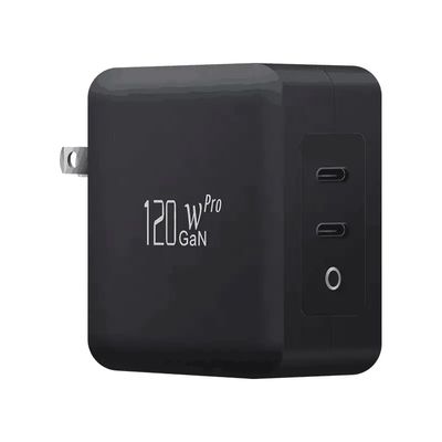 120W 듀얼 USB-C GaN PD 충전기 (US 2핀 플러그 포함)