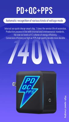 120W 듀얼 USB-C GaN PD 충전기 (US 2핀 플러그 포함)