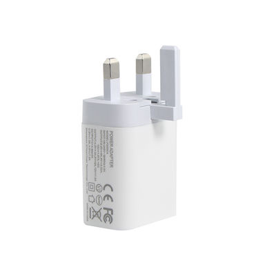 영국 2 핀 20W 듀얼 USB-C 및 USB-A 벽 충전기