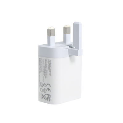 영국 2 핀 20W 듀얼 USB-C 및 USB-A 벽 충전기