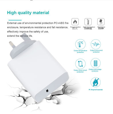 영국 2핀 USB-C 벽 충전기, 60W 고속 출력 전원 어댑터 (노트북/태블릿/휴대폰용)