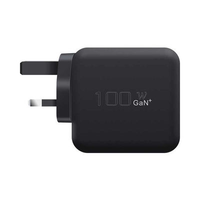 UK/EU 2핀 벽 충전기, USB-C 포트 포함, 노트북/태블릿/휴대폰용 100W 고속 출력 전원 어댑터