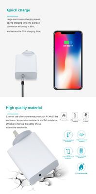 AU 2-핀 USB-C 벽 충전기, 노트북, 태블릿, 휴대 전화용 60W 고속 출력 전원 어댑터