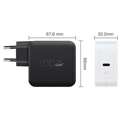 EU 2-핀 USB-C 벽 충전기, 노트북, 태블릿 및 모바일 장치용 100W 고속 C 타입 전원 어댑터
