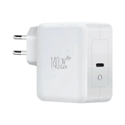 EU 2핀 USB-C 벽 충전기, 140W 고속 Type-C 전원 어댑터 (고출력 노트북, 태블릿 및 모바일 기기용)