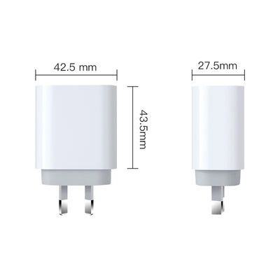 AU 2-핀 USB-C 벽 충전기, 스마트폰, 태블릿, 소형 노트북용 30W 빠른 C 타입 전원 어댑터