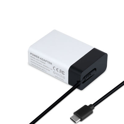 고정 케이블이 있는 60W USB-C 전원 어댑터, 노트북, 태블릿, 스마트폰용 고속 C형 벽 충전기