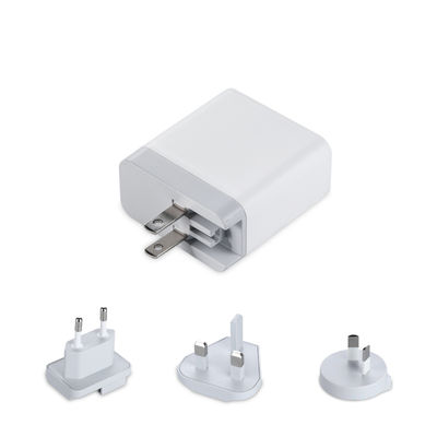 교환 가능한 플러그, 60W USB-A 및 USB-C 전원 어댑터와 함께 멀티 포트 USB 벽 충전기 가정, 사무실 및 여행