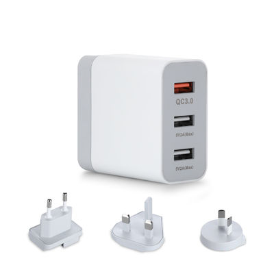 교환 가능한 플러그, 60W USB-A 및 USB-C 전원 어댑터와 함께 멀티 포트 USB 벽 충전기 가정, 사무실 및 여행