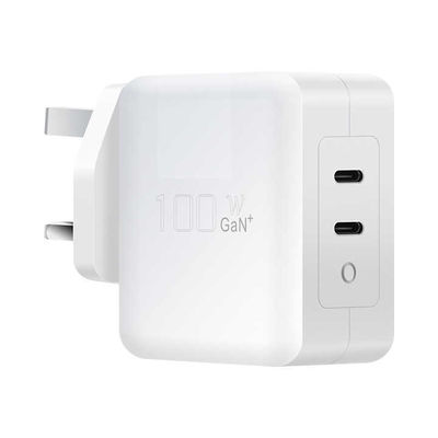 영국 2핀 USB-C 충전기 듀얼 포트, 노트북, 태블릿, 스마트 폰용 100W 고속 C형 전원 어댑터