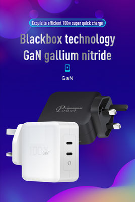 영국 2핀 USB-C 충전기 듀얼 포트, 노트북, 태블릿, 스마트 폰용 100W 고속 C형 전원 어댑터