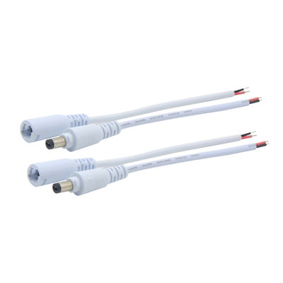 DC 수 플러그 / 암 잭 - 주석 처리된 베어 와이어 종단 - CCTV, LED, DIY 애플리케이션용 5.2mm x 2.1mm 전원 커넥터 케이블