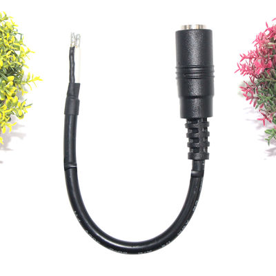 직각 DC 전원 소켓 5.5x2.1mm 암잭 - 주석 처리된 전선 케이블