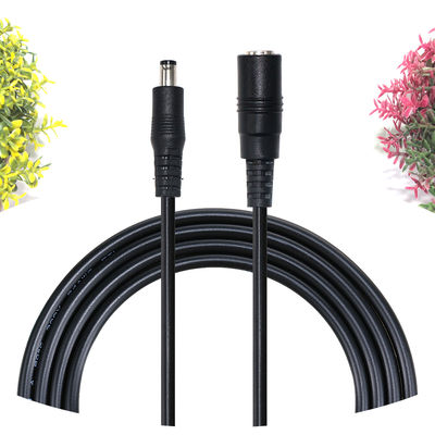 직각 DC 전원 소켓 5.5x2.1mm 암잭 - 주석 처리된 전선 케이블