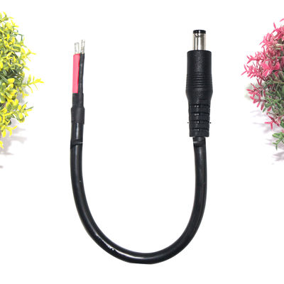 직각 DC 전원 소켓 5.5x2.1mm 암잭 - 주석 처리된 전선 케이블