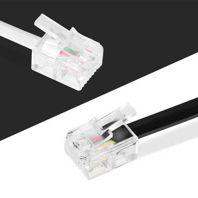 RJ11에서 RJ11 연장 케이블 - 가정 / 사무실, DSL 모??, 보안 시스템 및 무선 전화용 4 개의 유선 평면 전화 라인