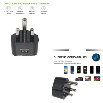 남아프리카 SA 플러그 to USB-C 충전 케이블 – 휴대폰, 태블릿, USB-C 기기용 AC 전원 어댑터 코드