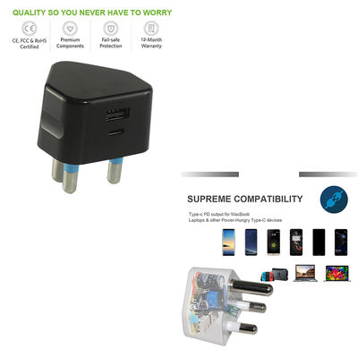 남아프리카 공화국 SA 플러그 to USB-C 충전 케이블 5V 9V 12V