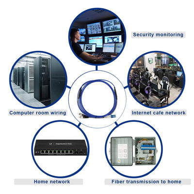 LC-ST 듀플렉스 OM3 광섬유 패치 케이블 50/125μm