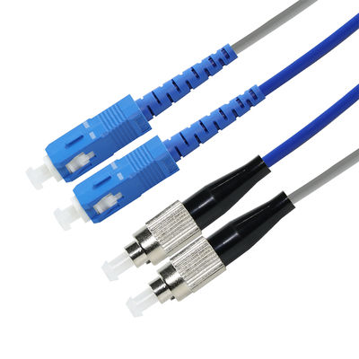 ST에서 SC 듀플렉스 멀티모드 섬유 패치 케이블 - LAN, 데이터 센터, 광 통신을 위한 OM3 50/125μm 점퍼 케이블