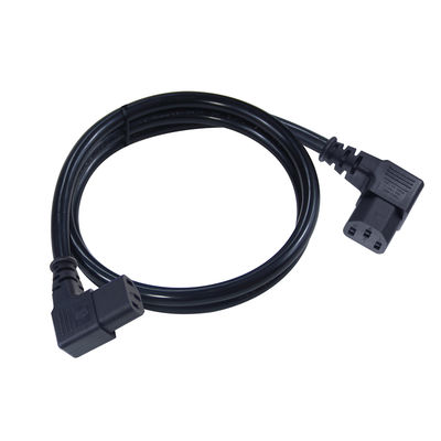 직각 C13에서 C13 전원 연장 케이블 90도 IEC 60320 PDU 서버 모니터용 플러그에서 수신기 케이블
