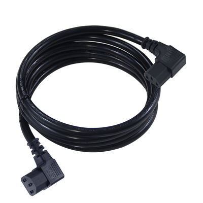 직각 C13에서 C13 전원 연장 케이블 90도 IEC 60320 PDU 서버 모니터용 플러그에서 수신기 케이블