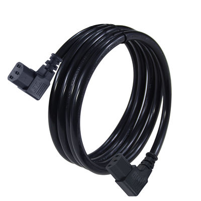 직각 C13에서 C13 전원 연장 케이블 90도 IEC 60320 PDU 서버 모니터용 플러그에서 수신기 케이블