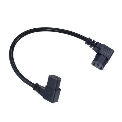 직각 C13에서 C13 전원 연장 케이블 90도 IEC 60320 PDU 서버 모니터용 플러그에서 수신기 케이블