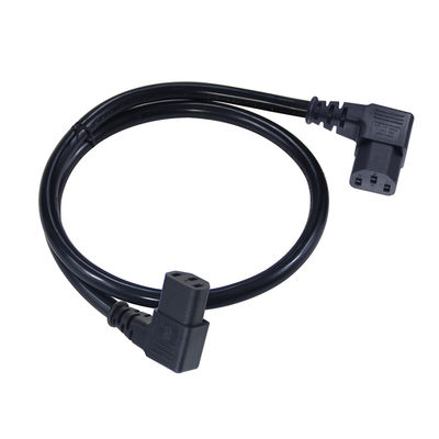 직각 C13에서 C13 전원 연장 케이블 90도 IEC 60320 PDU 서버 모니터용 플러그에서 수신기 케이블