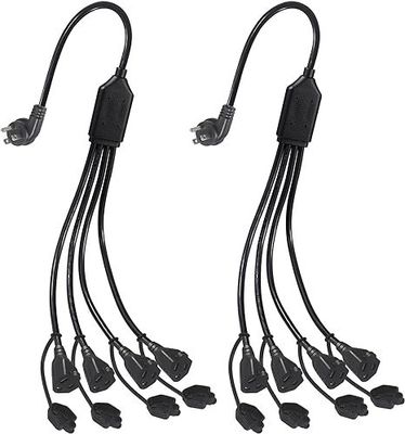 NEMA 5-15P에서 2/4-Way US 오프릿 파워 스플리터 코드 - 가정, 사무실, 워크 벤치, 충전기용 125V AC Y 확장 케이블