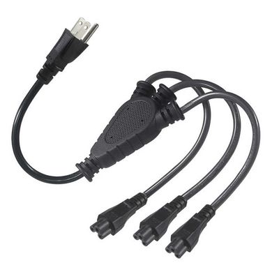 노트북용 NEMA 5-15P to 4-Way IEC C5 전원 분배기 코드