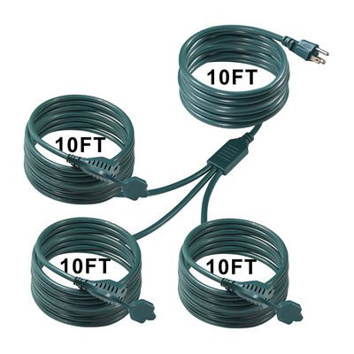 NEMA 5-15P에서 3 차원 US 오프렛 스플리터 전력 확장 케이블 - 가정, 사무실, 작업실용 125V AC 중량 케이블