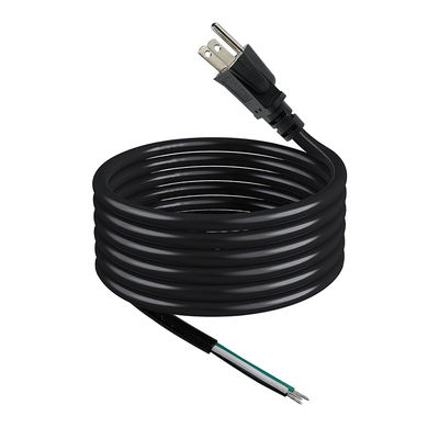 NEMA 5-15P 전원 케이블 틴 스트립 와이어 끝 3 선도 US 플러그 케이블 DIY 와이어링, 패널, 터미널 블록 사용
